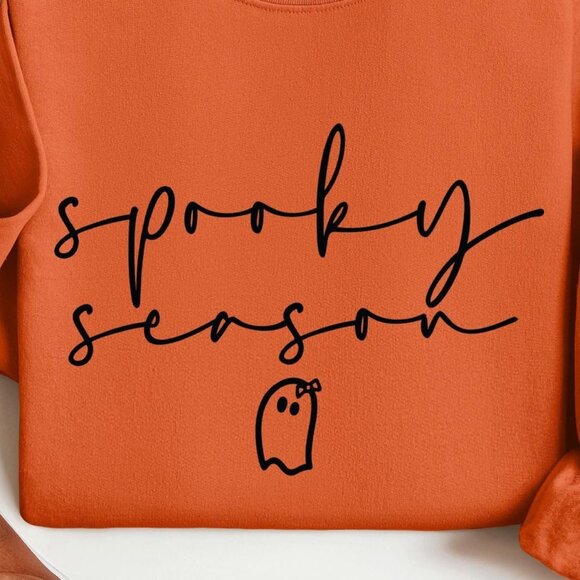 Cute Spooky Season Sweatshirt,Halloween Sweatshirt, Womens Halloween Sweatshirt - Picture 2 of 5